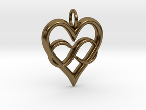 Infinity-heart in Polished Bronze