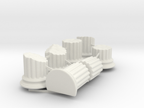 Broken Columns in White Natural Versatile Plastic