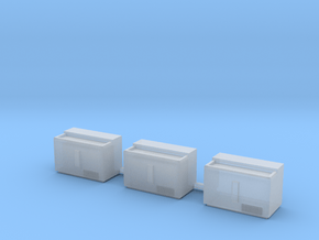 S-Scale 1950's Soda Cooler (3-Pack) in Smooth Fine Detail Plastic