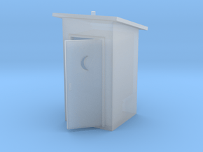 S-Scale Slant Roof Outhouse in Tan Fine Detail Plastic