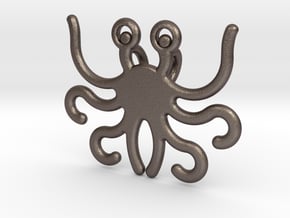 Flying Spaghetti Monster in Polished Bronzed Silver Steel