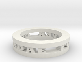 Ring in White Natural Versatile Plastic