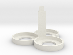 Citadel Bottle Holder 2x2 With Support Pillar in White Natural Versatile Plastic