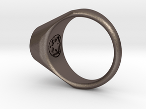 Jedi Ring in Polished Bronzed Silver Steel