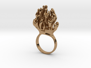 Laplacian Ring sz 7 in Polished Brass