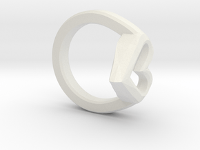 FLYHIGH: Open Hearts Ring 17mm in White Natural Versatile Plastic