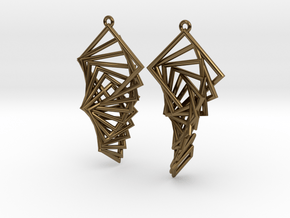 Arithmetic Earrings (Rhombus) in Polished Bronze