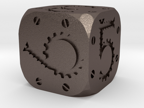 Tinker Die D6 Solid in Polished Bronzed Silver Steel