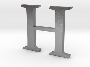 H (letters series) in Natural Silver