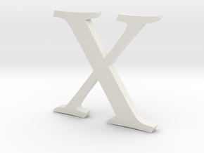 X (letters series) in White Natural Versatile Plastic