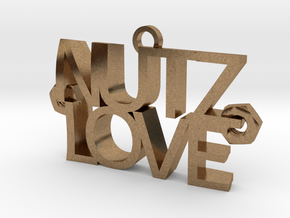 Nutz Love Letters in Natural Brass
