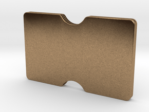 Slimline 3 card wallet in Natural Brass