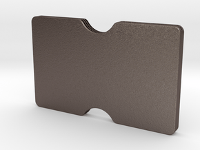 Slimline 3 card wallet in Polished Bronzed Silver Steel