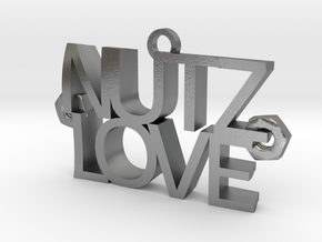 Nutz Love Letters in Natural Silver