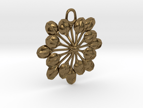 Sun Petals Pendant in Natural Bronze