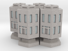 WHAM- Stackable Buildings w/ Rubble x4 (1/285th) in Full Color Sandstone