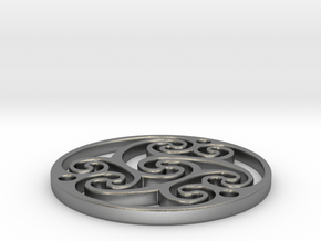 Celtic Amulet [3.6cm, 1.4"] in Natural Silver