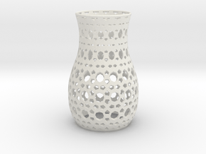 Tealight Sleeve Geometric - Small in White Natural Versatile Plastic