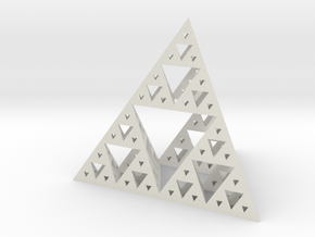 Sierpinski-tetrix in White Natural Versatile Plastic