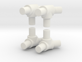 45 degree bend tube for roll bar in White Natural Versatile Plastic