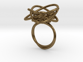 Sprouted Spiral Ring (Size 7) in Polished Bronze