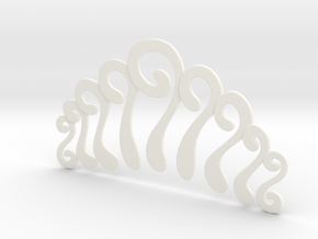 Swooshy Necklace in White Processed Versatile Plastic
