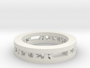 Ring in White Natural Versatile Plastic