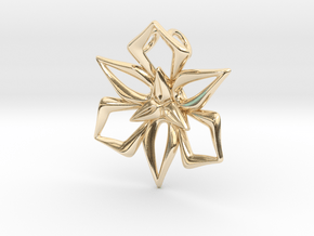 Great Lily Pendant in 14K Yellow Gold