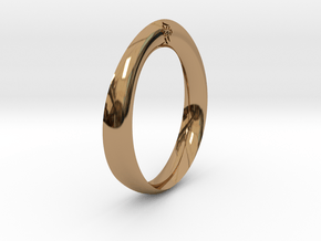 Moebius Love Ring in Polished Brass