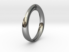 Moebius Love Ring in Fine Detail Polished Silver