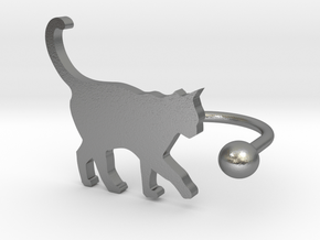 [Ring]Kitty play with a Ball (size 8) in Natural Silver