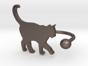 [Ring]Kitty play with a Ball (size 8) in Polished Bronzed Silver Steel