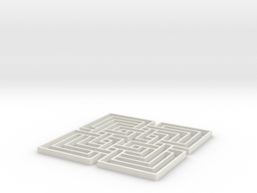 Geometric - 2 inch in White Natural Versatile Plastic