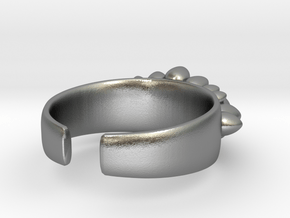 Dino Eggs Ring in Natural Silver