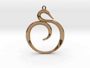 The Spiral Pendant in Polished Brass
