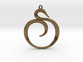 The Spiral Pendant in Polished Bronze
