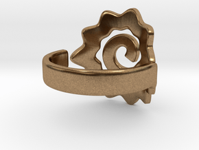 Spiral Ring in Natural Brass