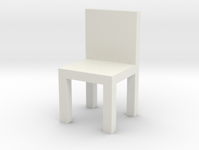 HO Scale Chair in White Natural Versatile Plastic