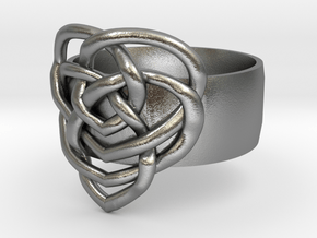 Celtic Mother's Knot Ring Size 7 in Natural Silver
