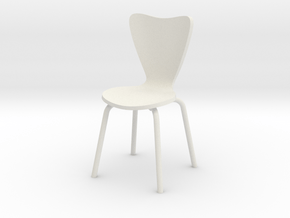 1:24 ModBent Chair (Not Full Size) in White Natural Versatile Plastic
