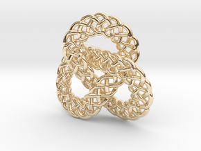 Celtic Knot Trefoil Pendant in 14K Yellow Gold