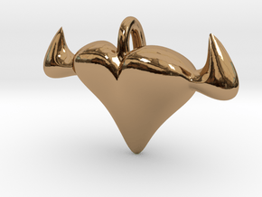 Heart breaker's Pendant in Polished Brass