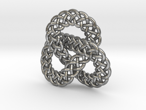 Celtic Knot Trefoil Pendant in Natural Silver