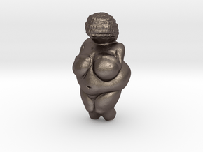 Venus Of Willendorf (miniature) in Polished Bronzed Silver Steel