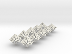 10d10 Pinwheel Set in White Natural Versatile Plastic