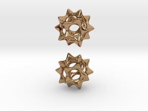 Sectik Star Earrings in Polished Brass