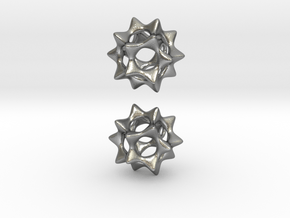 Sectik Star Earrings in Natural Silver