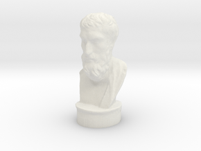 Epicurus - 4 inch tall hollow (limited materials) in White Natural Versatile Plastic