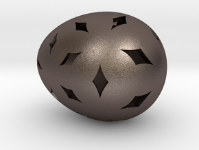 Mosaic Egg #11 in Polished Bronzed Silver Steel