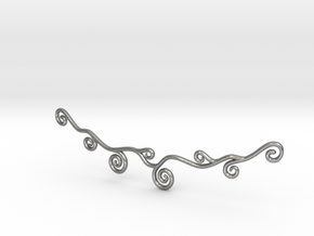 Curly Necklace in Natural Silver